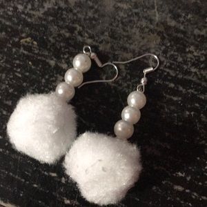 Faux pearl earrings